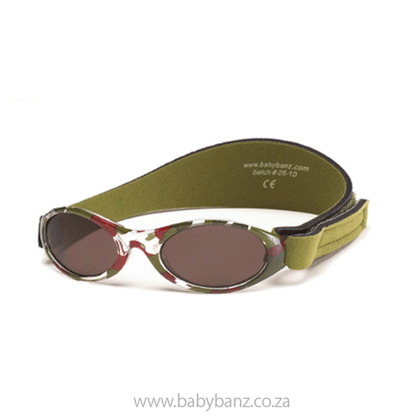 Baby Banz Sunglasses 0-2 Years - Pink Camo Infant Sun Protection - UV Safe & Comfort Fit