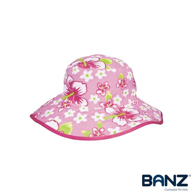 Pink-Floral-Reversible-Hat-Baby-Banz-Hats-for-Kids-and-Babies
